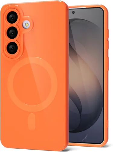 Vista 93 de Svanove Funda magnética de silicona para Samsung Galaxy S22, compatible con Magsafe, bonita funda para mujer, goma de gelatina brillante delgada