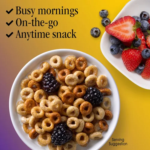 Vista 7 de Cheerios multigrano, cereales para el desayuno saludables para el corazón, sin gluten, 9 onzas