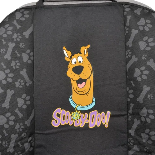 Vista 2 de Scooby Doo - Fundas de asiento de automóvil impermeables para perros, paquete de 2 asientos delanteros, protector de asiento delantero Oxford negro