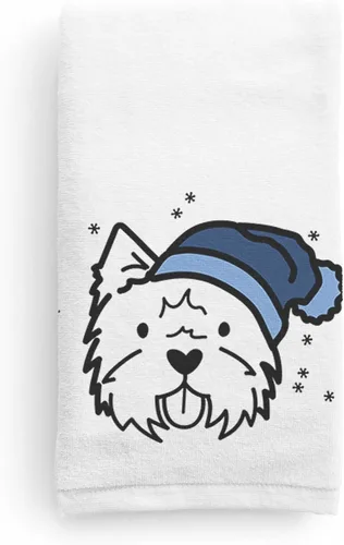 Vista 20 de Inkopious Gorro de invierno Airedale Terrier Toalla de mano decorativa - Decoración navideña para el hogar