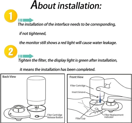 Vista 3 de Paquete de 3 cartuchos de filtros para grifos (FR-200, FF-100), repuesto para filtro de grifo Brita®, filtro de agua compatible con sistemas