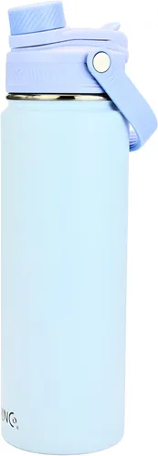 Vista 38 de Drinco - Botella de agua de acero inoxidable con boquilla, tapa aislada al vacío, botella de agua de doble pared, de boca ancha