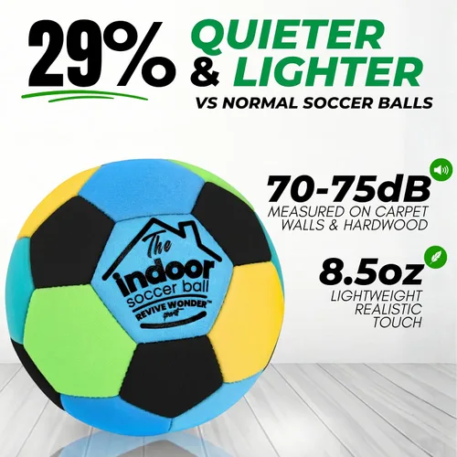 Vista 8 de La Pelota Interior — Pelota de Fútbol de Espuma Suave Acolchada Tamaño 4 para Niños (Edad 3+) — Pelota de Casa Esencial o Regalo de Fútbol