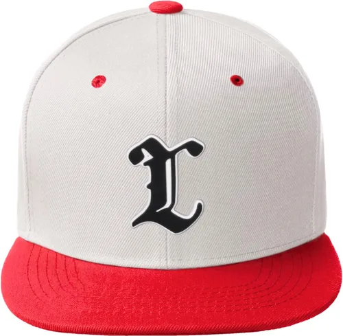 Vista 1485 de Daxton Gorra clásica con visera de billete plano con letras del alfabeto inglés antiguo de la A a la Z