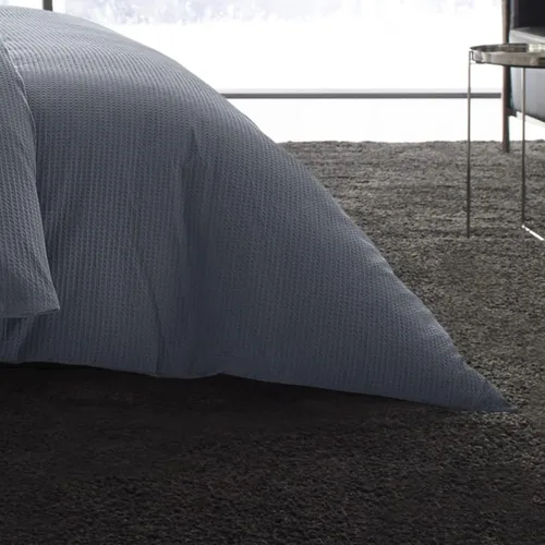 Vista 3 de Vera Wang - Juego de funda de edredón tamaño Queen, ropa de cama de algodón suave con fundas de almohada a juego, cierre de botón y lazos interiores