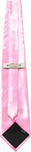 Vista 26 de Soophen corbata para hombre 3.75 pulgadas de color sólido