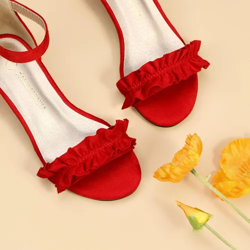 Vista 4 de PANDANINJIA Zapatos de vestir para niñas, zapatos de tacón para niñas, zapatos de vestir para niñas de flores, para boda, fiesta, Cynthia para niños
