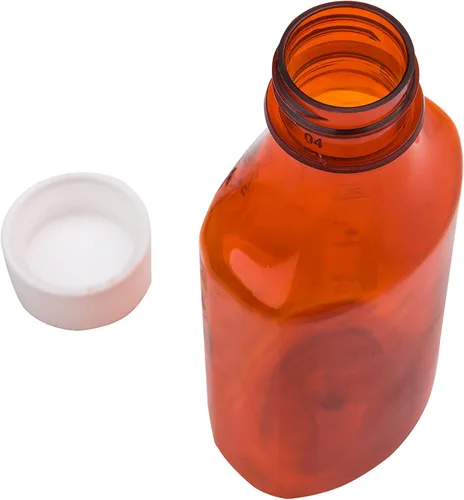 Vista 4 de Recipiente Amber Pharmacy con tapa, botella recargable resistente a los niños, botella recargable inastillable para líquidos y medicamentos