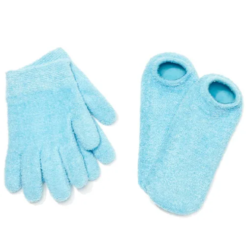 Vista 14 de NatraCure Mangas y Guantes de Gel Hidratante para Talón y Manos - Lavanda (para Piel Seca, Manos, Pies y Cutículas)