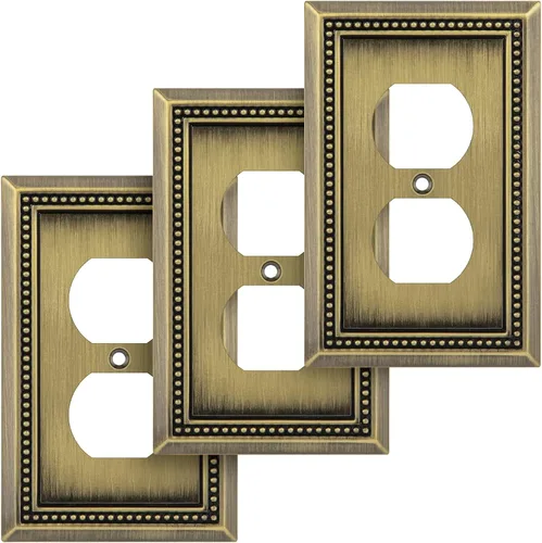 Vista 99 de Henne Bery Sunken Pearls Placa de Pared Decorativa de Servicio Pesado Placa de Interruptor Cubierta de Tomacorriente