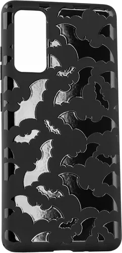Vista 11 de Funda de teléfono negra mate compatible con Samsung Galaxy Note 10 4G 2019 – Funda protectora de goma delgada con diseño de murciélagos, diseño
