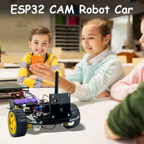 Vista 5 de LAFVIN 2WD Smart Robot Car Kit ESP32 Kit de inicio de cámara con tutorial compatible con Arduino IDE