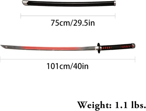 Vista 7 de SV Anime Demon Slayer Sword Katana 41 Inch Decorative Collectible Gift Cosplay Sword，Various Styles Available