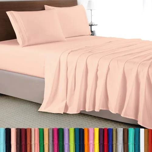 Vista 70 de Elegant Comfort - Juego de sábanas de lujo de 4 piezas - Ropa de cama de lujo de 1500 hilos, calidad de hotel prémium, microfibra, resistente a