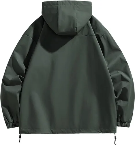 Vista 2 de RTRDE Chaquetas para hombre con capucha, chaqueta impermeable ligera para golf, ciclismo, cortavientos, M-3XL