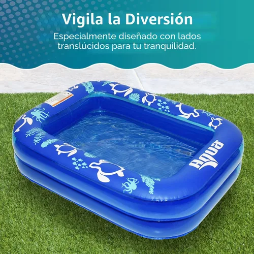 Vista 3 de Aqua Inflatable Tanning Pool Lounger, Premium Pool Float with Cupholders and Removeable Pillow for Relaxation and Fun