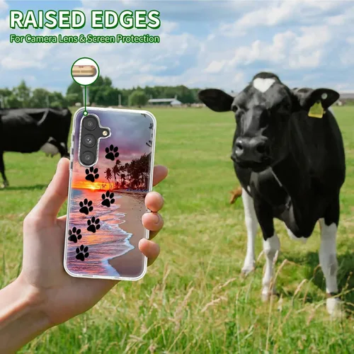 Vista 6 de Funda transparente para Samsung A15 5G de 6.5 pulgadas, doble capa protectora a prueba de golpes de PC transparente de silicona suave