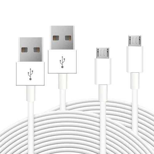 Vista 9 de Cable micro USB 3M de 10 pies, carga y transferencia de datos, cable de alimentación micro USB para cámara Wyze Cam YI Nest Cam Blink Netvue Kasa