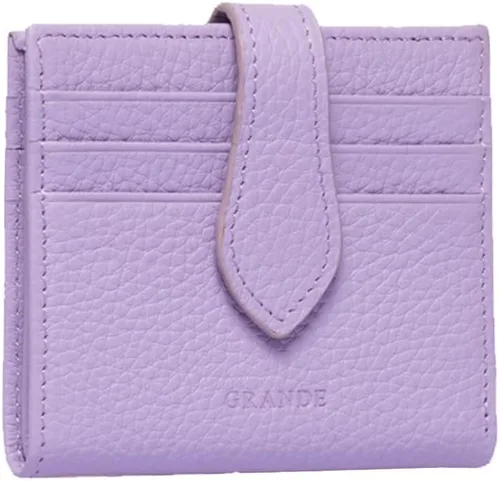 Vista 103 de Grande -3803 Cartera unisex, Azul (Iced Blue), Cartera delgada de cuero con cierre a presión pequeño