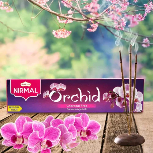 Vista 3 de Shubhkart Nirmal - Varitas de incienso – Paquete de 2 varillas de incienso, 140 varillas de incienso de orquídea para aromaterapia, yoga, calmante