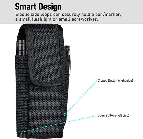 Vista 6 de Funda compatible con Leatherman Wave Plus Wingman Surge Rebar Multiherramienta Funda de cinturón de nylon con clip de cinturón