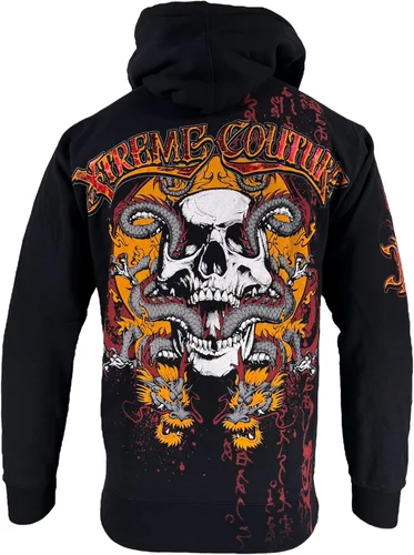Vista 4 de Xtreme Couture by Affliction - Sudadera con capucha y cremallera para hombre, color negro