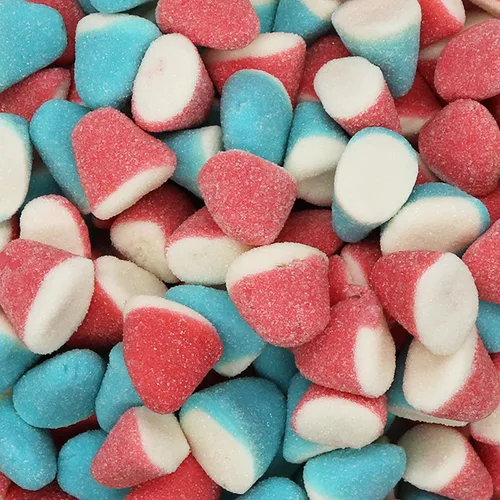 Vista 4 de Smarty Stop Gummy Bites/Gomitas con sabor a fruta (patriótico americano, fresa y frambuesa, 1 libra (paquete de 1))