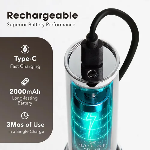 Vista 290 de Zulay Milk Boss Espumador de leche potente manual, hace espuma para latte, batidor para mezclar bebidas, café, miniespumador para capuchino, frappé