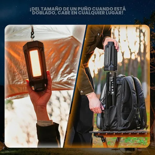 Vista 5 de SakerNeo Linterna y linterna de campamento de 6500 lm Banco de energía de 20000 mAh, tiempo de funcionamiento de 40 horas, trípode magnético 3