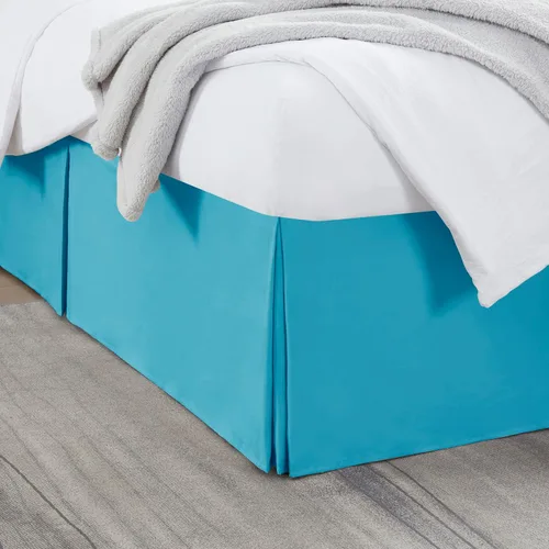 Vista 24 de Nestl Falda de cama individual blanca – Falda de cama de tamaño individual de 14 pulgadas de caída – Faldas de cama de microfibra cepillada – Falda