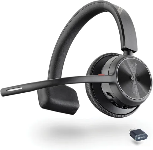 Vista 9 de Poly Voyager 4310 UC Auriculares inalámbricos (Plantronics) – Auriculares Bluetooth de un solo oído con micrófono de cancelación de ruido – Conecta