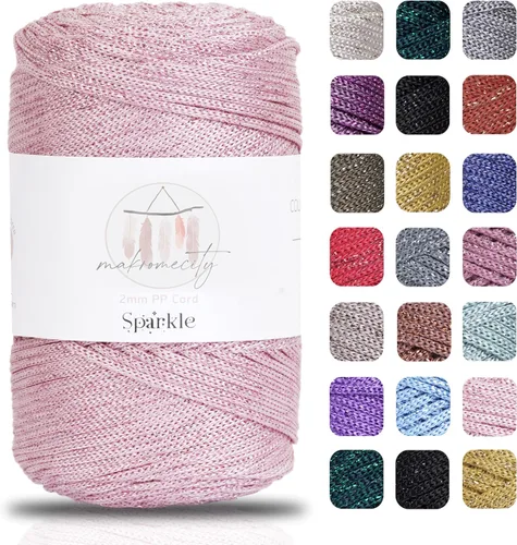 Vista 70 de Makromecity, Cordón de macramé de poliéster de 2 mm x 250 yardas (750 pies) Cordón de macramé de 2 mm de polipropileno para arte y manualidades
