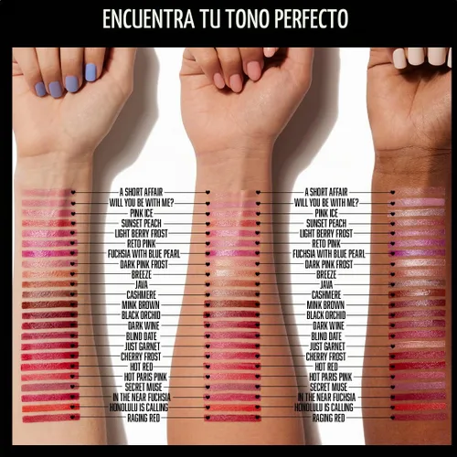Vista 5 de wet n wild - Lápiz labial con acabado sedoso, color labial hidratante rico y acumulable, formulado con vitaminas A, E y macadamia para una Un breve