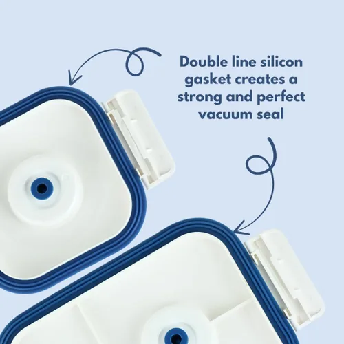 Vista 6 de PrepSealer Recipiente de vacío de vidrio para ahorrar alimentos con bomba manual para mantener los alimentos frescos, preparación de comidas, adobo