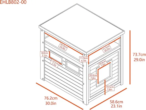 Vista 5 de Caja de aserrín/mesa auxiliar ECOFLEX Litter Loo., Espresso Negro