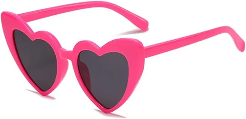 Vista 11 de Gafas de sol en forma de corazón para mujer, estilo ojo de gato, estilo retro 2 negro