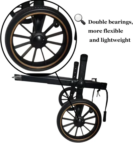 Vista 7 de Back Legs Dog Wheelchair, Adjustable Dog Carts with 2-Wheels for Small/Large Doggy, Lightweight Pets Back Limb Walking Mobility Aids, Pet