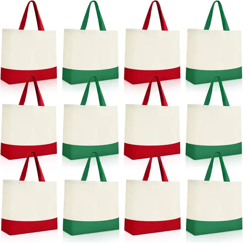 Vista 12 de Epakh Bolsas de lona a granel de 18.5 x 15 pulgadas, reutilizables, bolsas de compras para comestibles, equipaje para compras