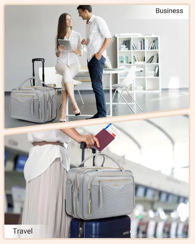Vista 7 de LIGHT FLIGHT Rolling Laptop Bag Rolling Briefcase for Women Computer Bag with Wheels Case for Carry on Travel Work Business