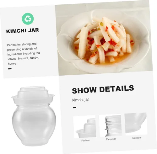 Vista 9 de HANABASS Botes de capacidad para tapa de pepinillo, reutilizables, Kimchi Pickling Fermentación, diseño hermético, sellado chino, recipiente