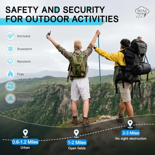 Vista 5 de Walkie Talkies de largo alcance para adultos, radios FRS recargables de 2 Colorido