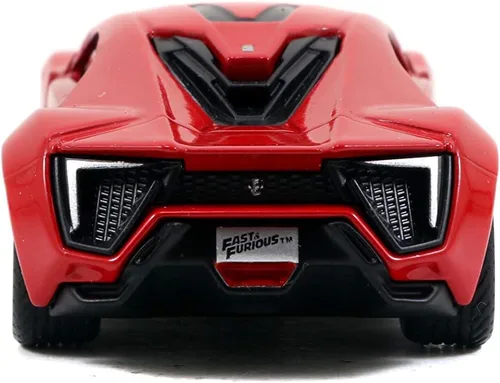 Vista 6 de Jada Toys Fast & Furious 1:55 Lykan Hypersport Build N' Collect - Kit de modelo, juguetes para niños y adultos, color rojo