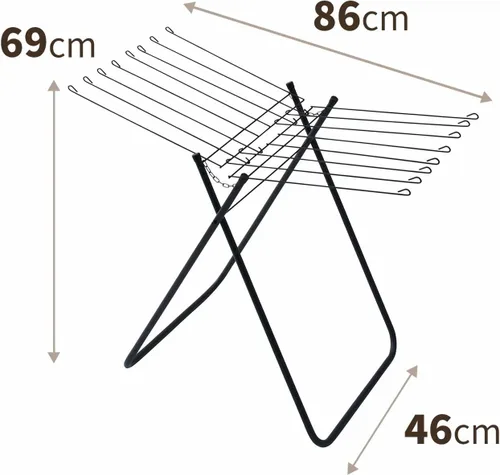 Vista 2 de Tenma PSBK-01 - Secadora de ropa con un diseño elegante que es fácil de mezclar con cualquier interior, lavandería, interior, tendedero negro