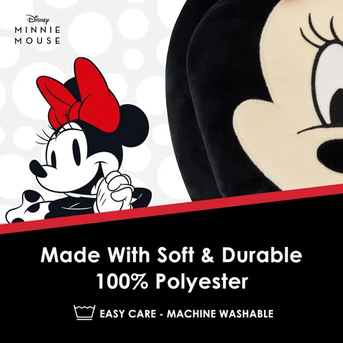 Vista 6 de FUL Disney Minnie Mouse Almohada con capucha para el cuello con orejas 3D, accesorios de viaje para avión, automóvil y oficina, cómoda