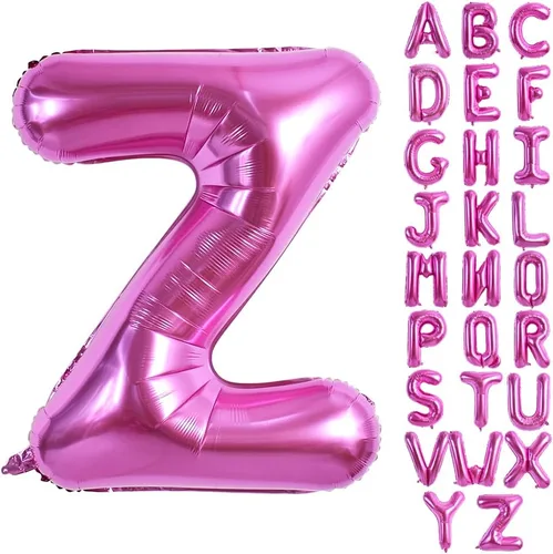 Vista 12 de TONIFUL Globos grandes de 40 pulgadas de color rojo rosa con letras B, globos gigantes de letras del alfabeto, globos grandes de Mylar