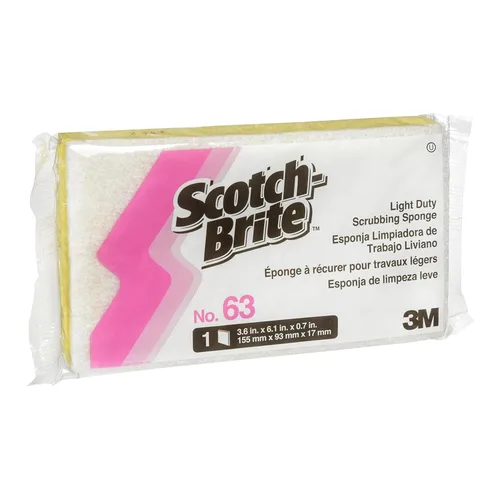 Vista 4 de 3M Scotch-Brite - Esponja ligera para fregar, 63, 6.1 x 3.6 x 0.7 pulgadas, 20/estuche