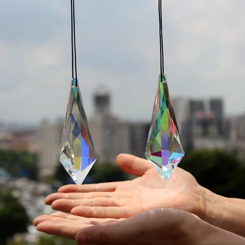 Vista 8 de STINO - 2 piezas prismas atrapasoles de bola de cristal de 4cm, atrapasoles colgantes con prisma de vidrio, creador de arcoíris para ventanas