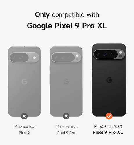 Vista 2 de SURITCH Funda para teléfono Google Pixel 9 Pro XL, compatible con MagSafe, funda protectora con cubierta de cámara y soporte de metal ajustable
