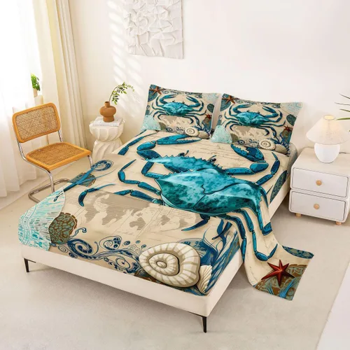 Vista 44 de Juego de sábanas de 3 piezas con diseño abstracto de estrellas y sol para niños, diseño de luna y sol, para niños y adultos, diseño de árbol