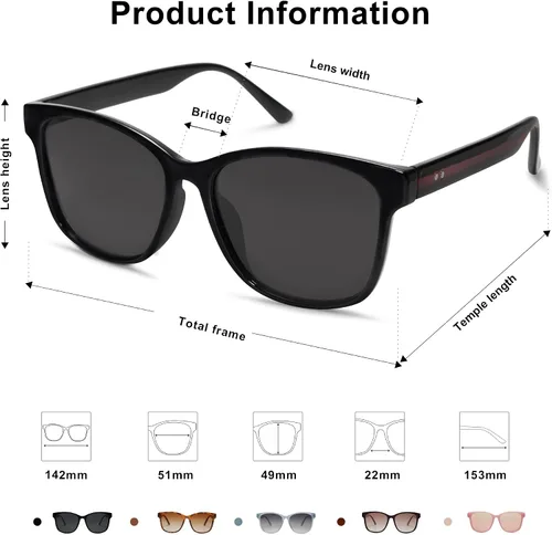 Vista 5 de SOJOS Gafas de sol Polairzed para mujer y hombre SJ2203